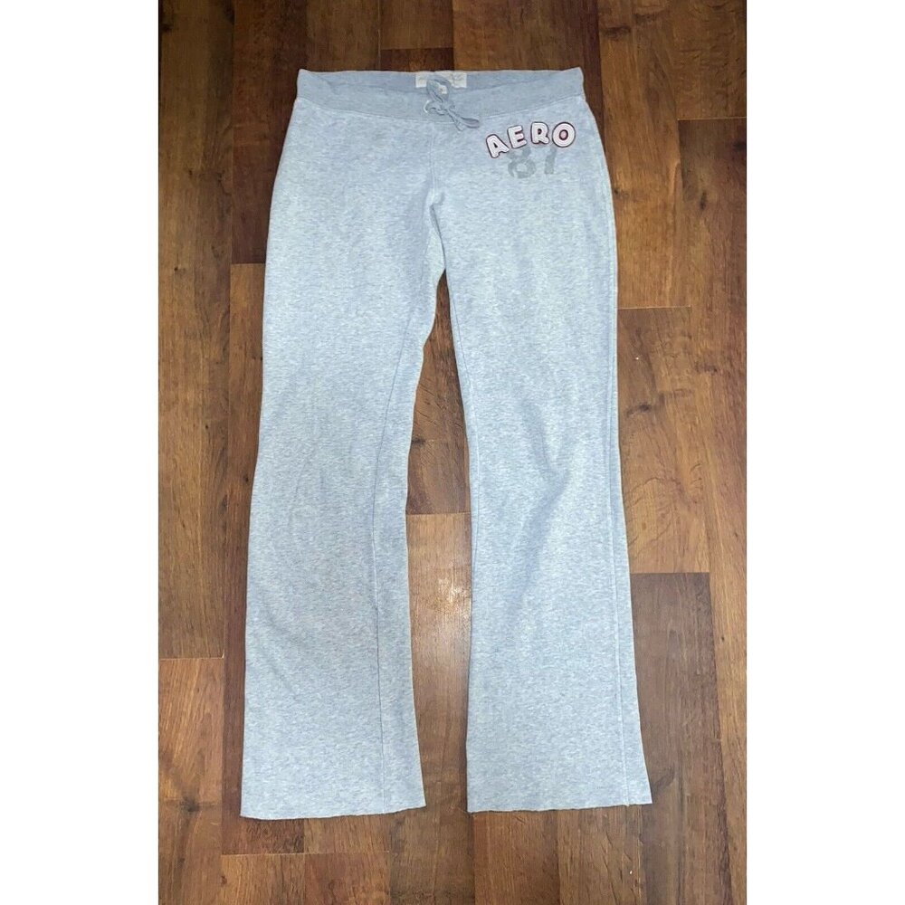 Aeropostale Grey Flare Y2k Sweatpants